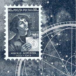 Obrazek: Mikołaj Kopernik i Uniwersytet Jagielloński na krakowskich pocztówkach oraz na znaczkach pocztowych Polski i całego świata