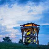 Image: Lookout Tower on the summit of Hajdówka in Jordanów