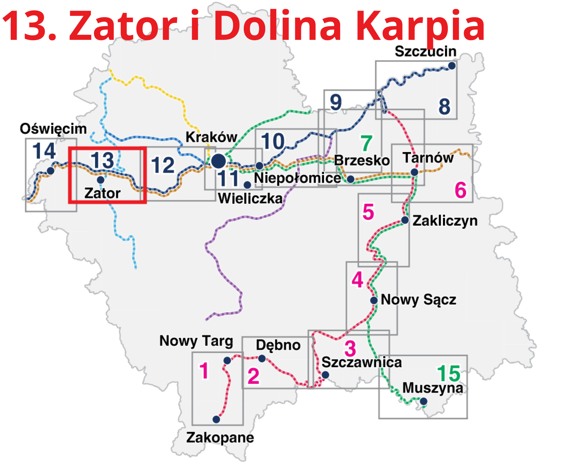 mapa małopolski